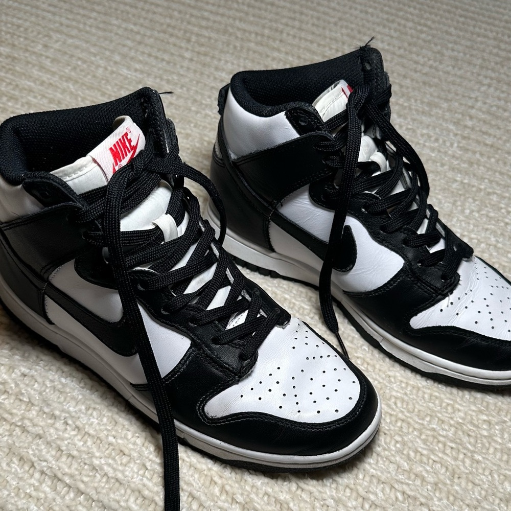 Nike Black and White High-Top dunks